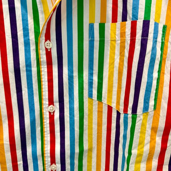 Trinity Collective Short Sleeve Button Down Shirt Men's 2XL Pride LGBTQIA - Picture 6 of 8